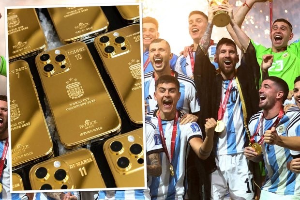 Lionel Messi đặt riêng iPhone mạ vàng tặng đồng đội và thành viên tuyển Argentina