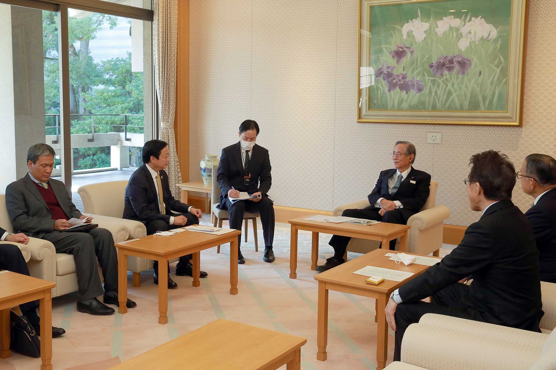 Phó Thủ tướng Trần Hồng Hà hội kiến Chủ tịch Hạ viện Nhật Bản Hosoda Hiroyuki. (Nguồn: VGP)
