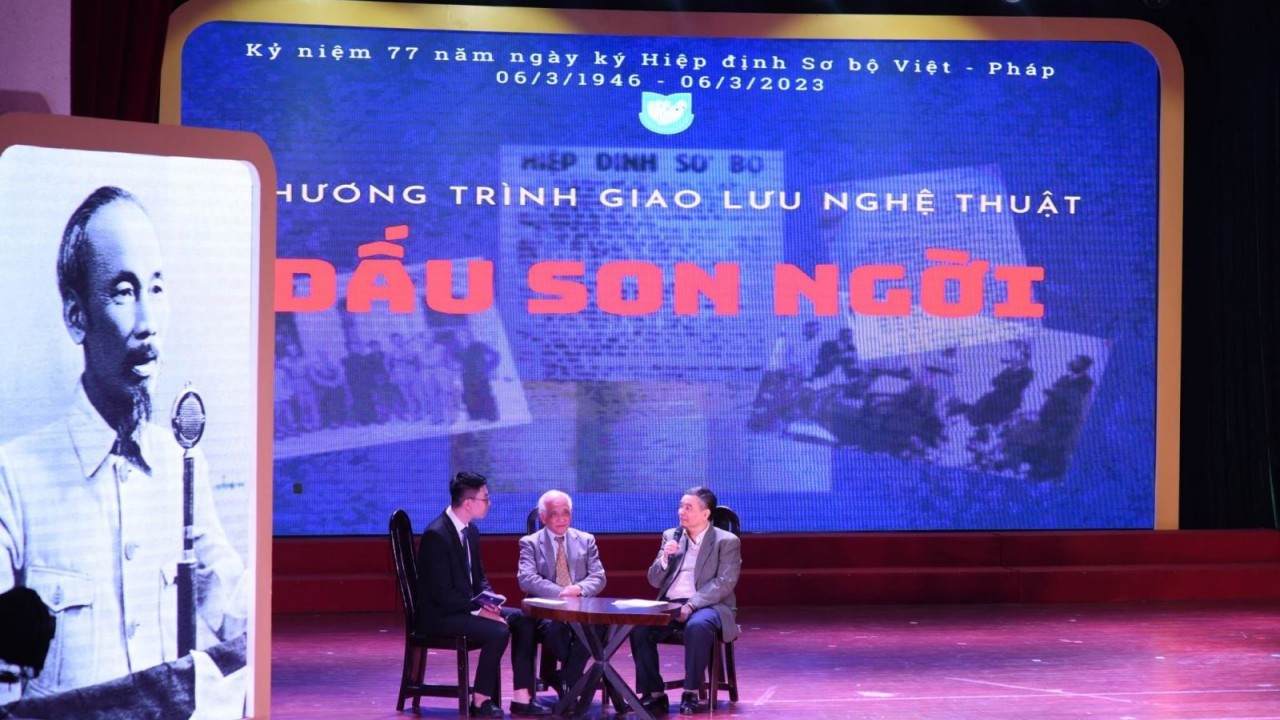 Giao lưu nghệ thuật 'Dấu son ngời' kỷ niệm 77 năm ngày ký hiệp định Sơ bộ Việt – Pháp