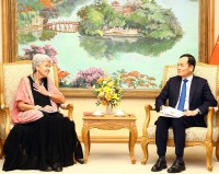 Phó Thủ tướng Trần Lưu Quang tiếp Thứ trưởng Bộ Thương mại phụ trách thương mại quốc tế Hoa Kỳ