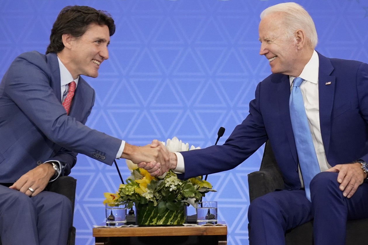 Tổng thống Mỹ Joe Biden và Thủ tướng Canada  Justin Trudeau tại Mexico ngày 10/1/2023. (Nguồn: Canadian Press)