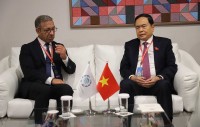 Phó Chủ tịch Thường trực Quốc hội Trần Thanh Mẫn gặp lãnh đạo IPU và Quốc hội Lào
