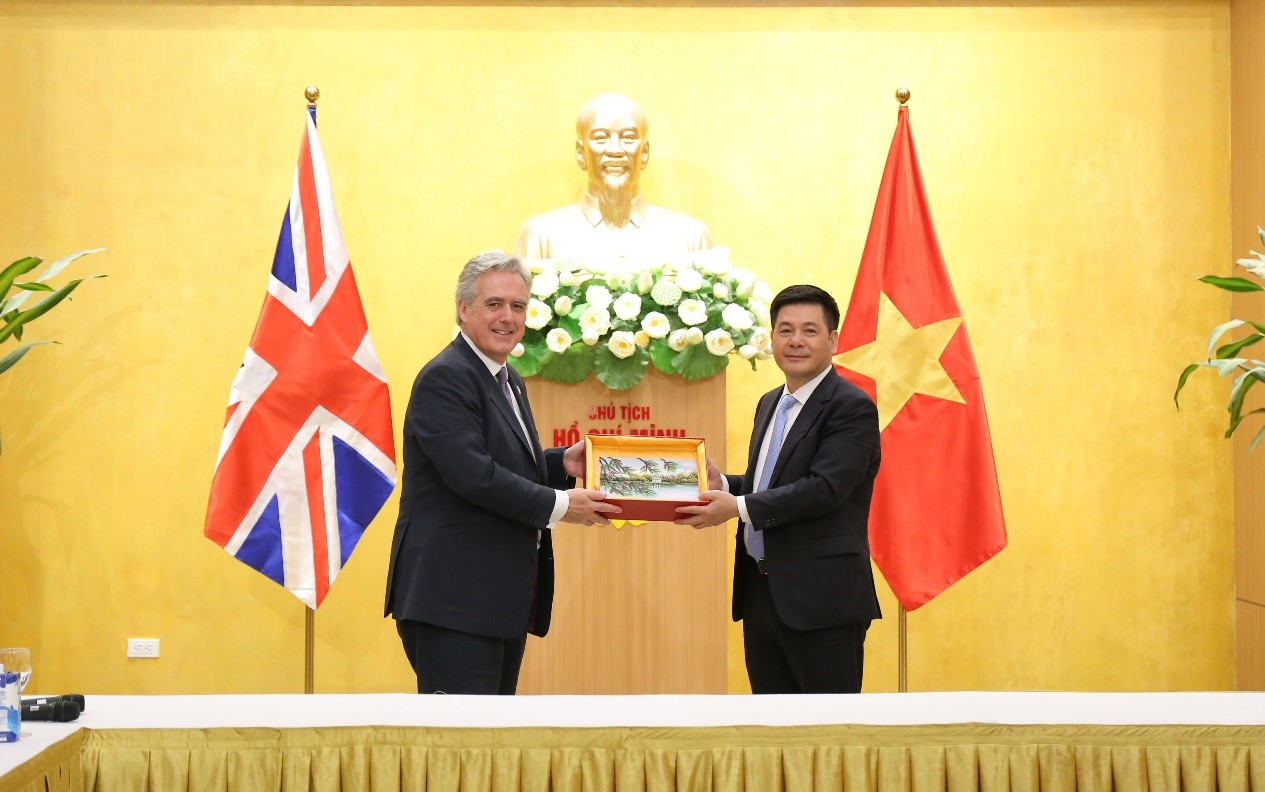 Việt Nam-Vương quốc Anh thúc đẩy hợp tác thương mại, công nghệ xanh, tận dụng Hiệp định UKVFTA. (Nguồn: Bộ CT)