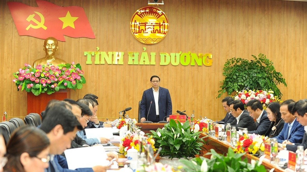 Thủ tướng Phạm Minh Chính đánh giá cao kết quả thực hiện nhiệm vụ phát triển kinh tế - xã hội của tỉnh Hải Dương