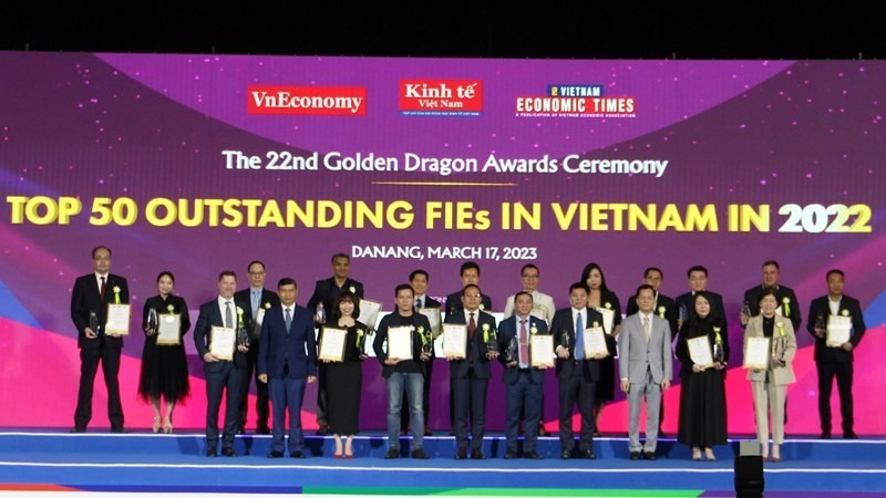 Top 50 FDI businesses honoured with Golden Dragon Awards 2023. (Photo: NDO)