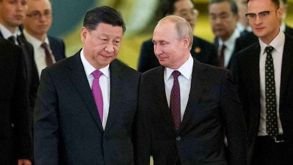 Tổng thống Nga khen quan hệ với Trung Quốc ở giai đoạn 'tốt đẹp nhất' lịch sử, Bắc Kinh khẳng định khách quan về xung đột ở Ukraine.  ABC News)