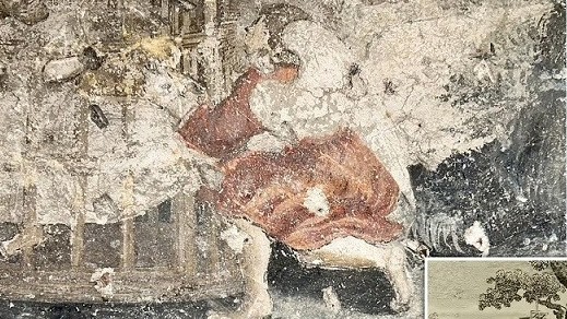 Mỹ: Tìm thấy bức tranh tường cổ 400 năm tuổi khi sửa chữa căn hộ