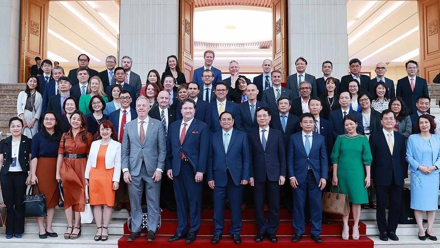 Thủ tướng Phạm Minh Chính làm việc với Đoàn đại biểu Hội đồng kinh doanh Hoa Kỳ-ASEAN
