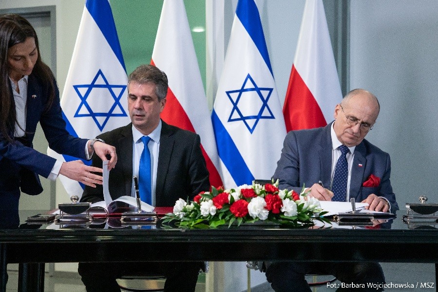 Israel-Ba Lan ký thỏa thuận chấm dứt khủng hoảng ngoại giao, Nhà nước Do Thái nói 'thời khắc lịch sử'. (Nguồn: Poland Mofa)