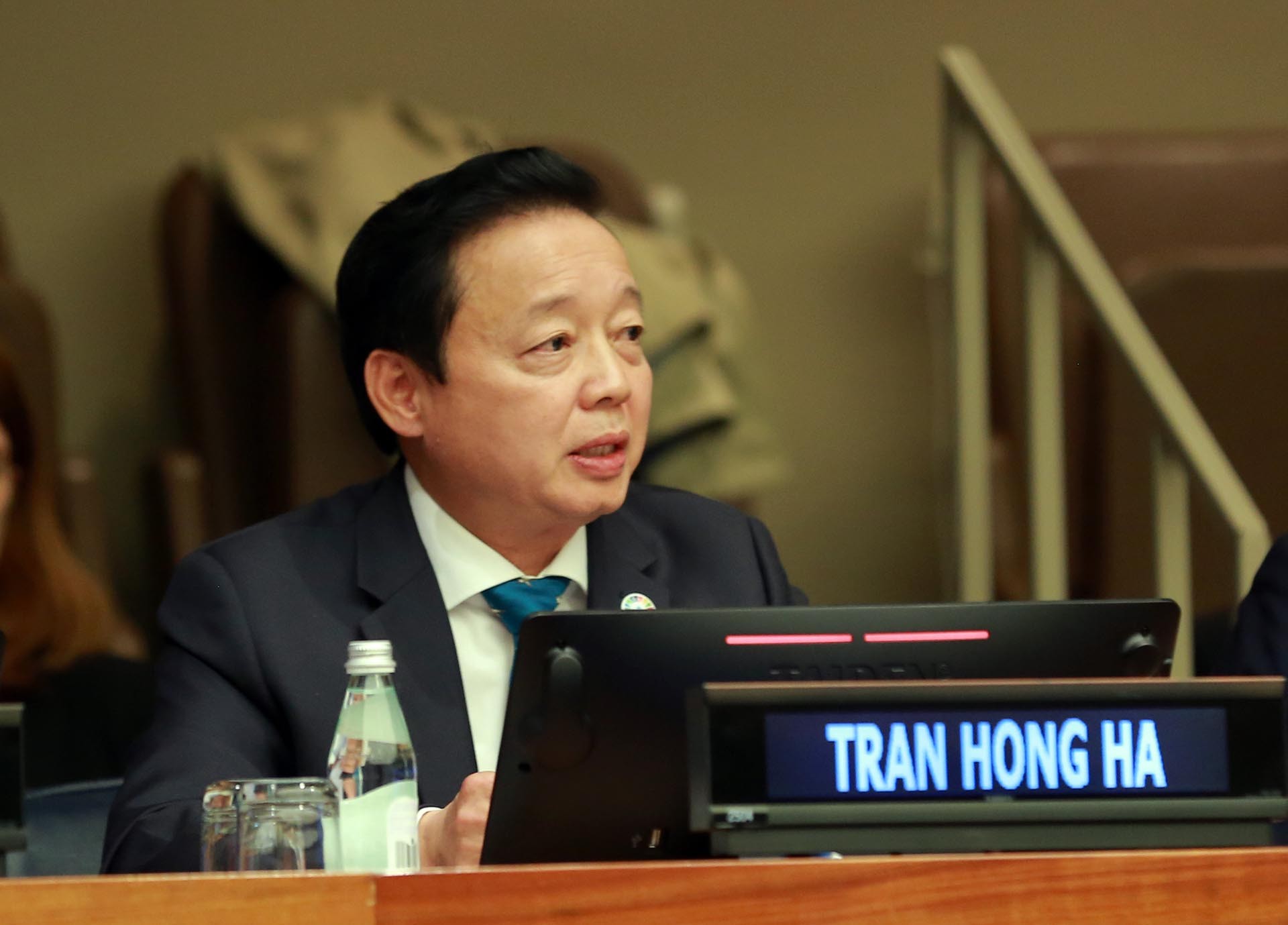 Phó Thủ tướng Trần Hồng Hà phát biểu tại phiên đối thoại. (Nguồn: VGP)