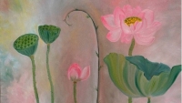 Thưởng lãm 75 bức tranh tôn vinh vẻ đẹp thuần khiết của hoa Sen