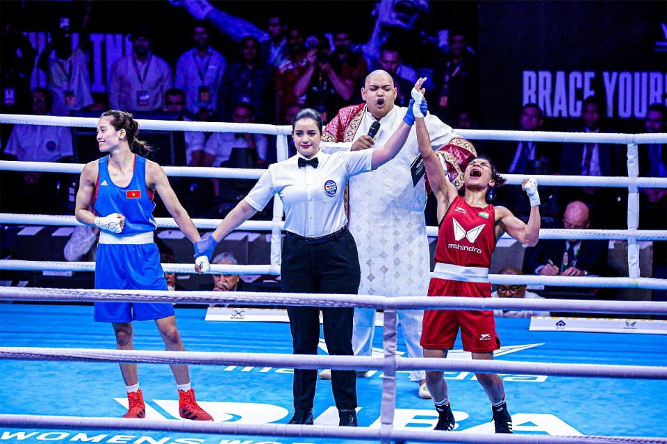 Võ sĩ Nguyễn Thị Tâm về nhì giải vô địch boxing nữ thế giới 2023. (Nguồn: SNS)