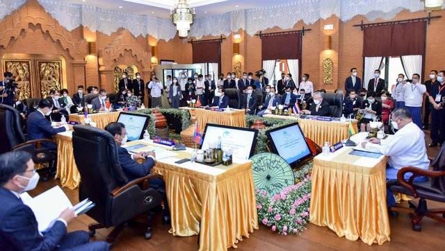 Hội nghị Bộ trưởng Ngoại giao Hợp tác Mekong – Lan Thương (MLC) lần thứ 7 đã diễn ra tại Bagan, Myanmar, Ngày 4/7/2022. (Nguồn: VGP) 
