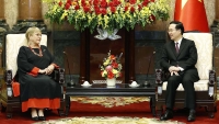 Chủ tịch nước Võ Văn Thưởng tiếp cựu Tổng thống Chile Michelle Bachelet