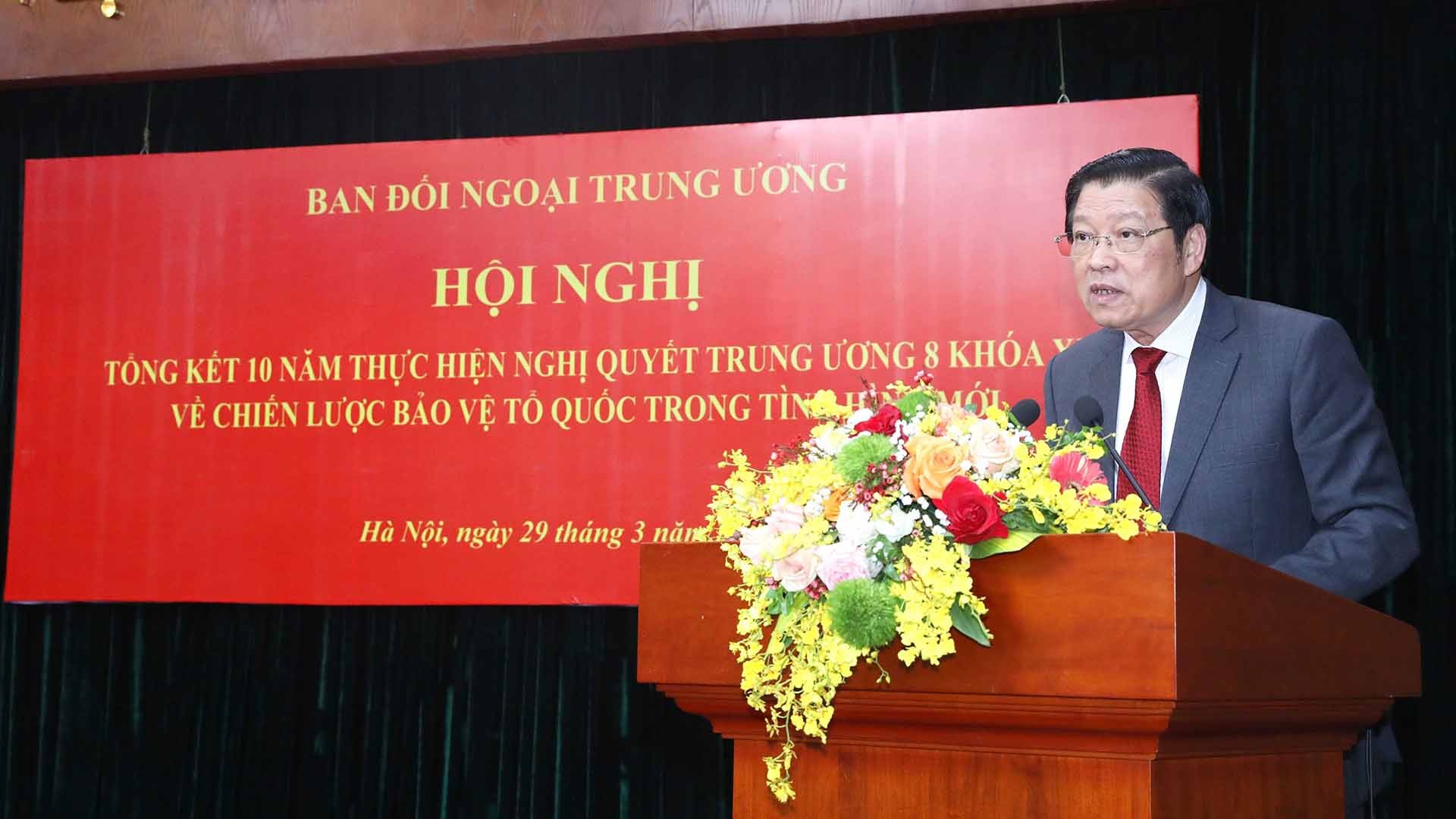 Đồng chí Phan Đình Trạc phát biểu chỉ đạo Hội nghị. (Nguồn: TTXVN)