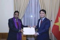 Tiếp nhận bản sao Ủy nhiệm thư bổ nhiệm Đại sứ Sri Lanka tại Việt Nam