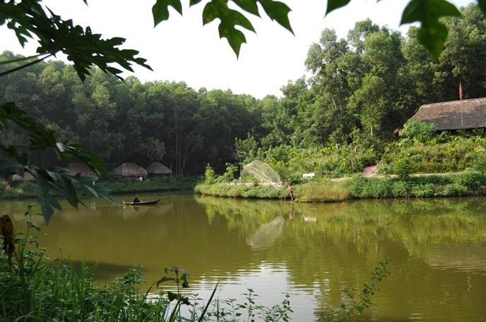 Khu bảo tồn làng nhà sàn dân tộc sinh thái Thái Hả. (Nguồn: thaihai.vn)