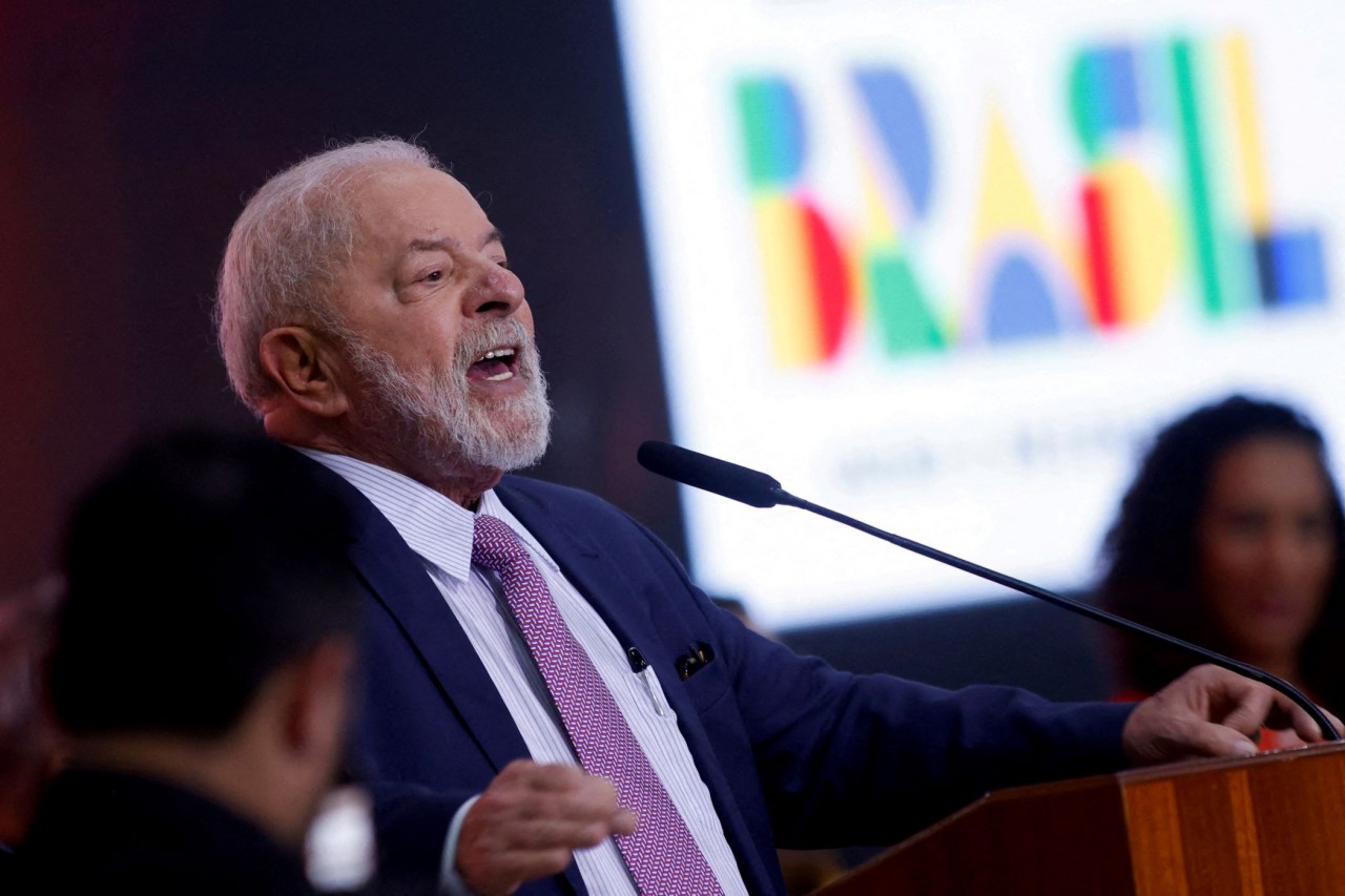 Tổng thống Brazil Luiz Inacio Lula da Silva tham dự một buổi lễ tại Cung điện Planalto ở Brasilia, Brazil ngày 21/3/2023. (Nguồn: Reuters)