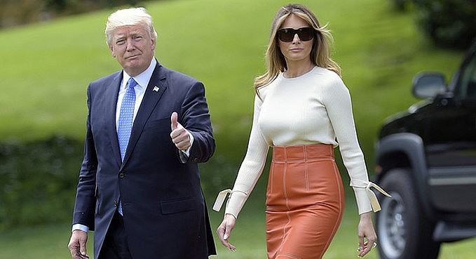 Ông Trump và bà Melania khi còn ở Nhà Trắng. (Nguồn: AP)