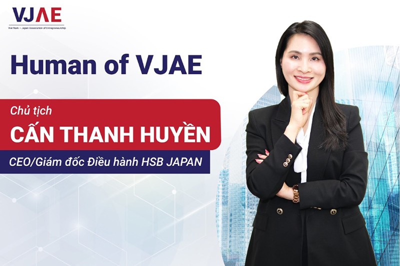 Doanh nhân Cấn Thanh Huyền - CEO/Giám đốc điều hành HSB JAPAN, Chủ tịch Hiệp hội Doanh nhân Khởi nghiệp Việt Nam tại Nhật Bản.