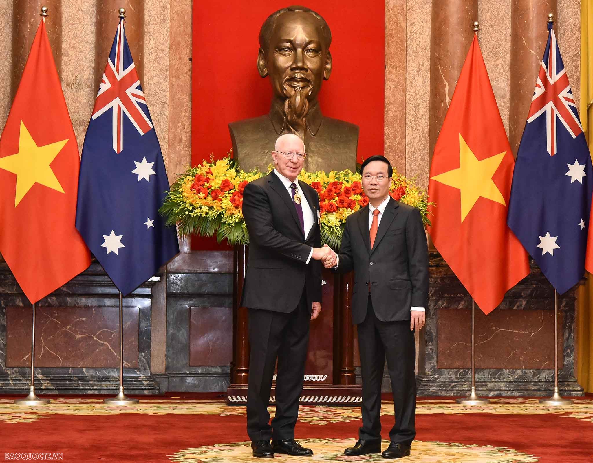 Chủ tịch nước Võ Văn Thưởng chủ trì lễ đón chính thức Toàn quyền Australia David Hurley