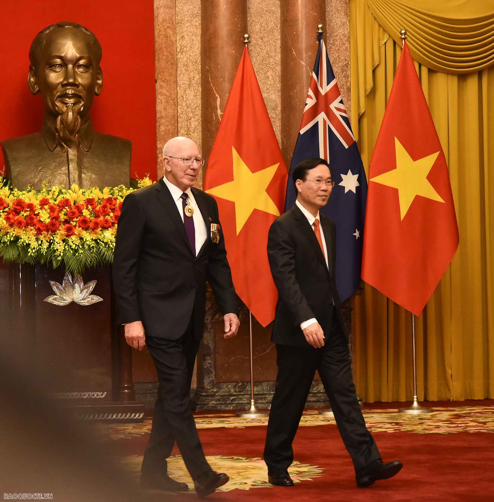 Chủ tịch nước Võ Văn Thưởng chủ trì lễ đón chính thức Toàn quyền Australia David Hurley