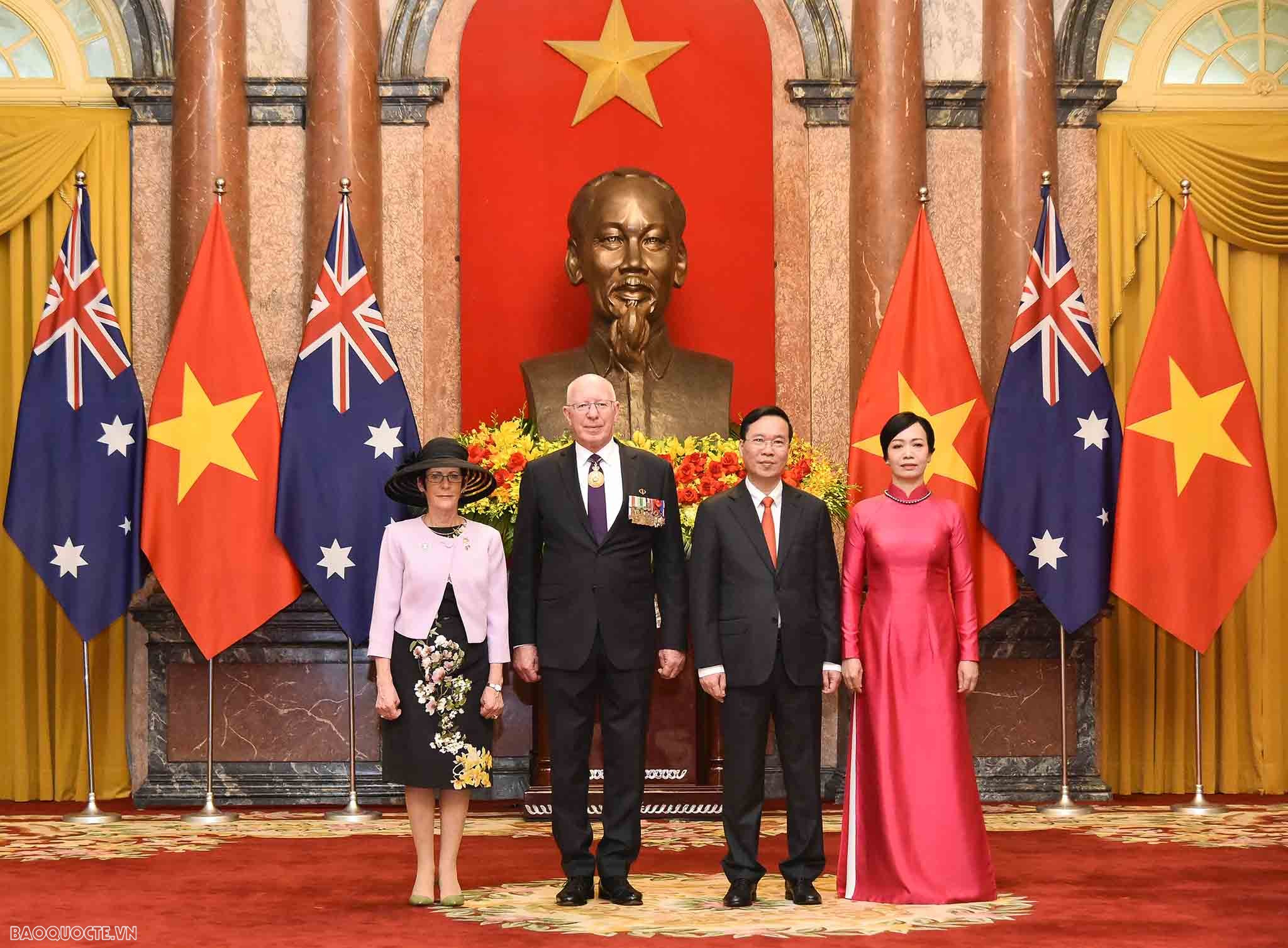 Welcome ceremony held for Australian Governor-General David Hurley