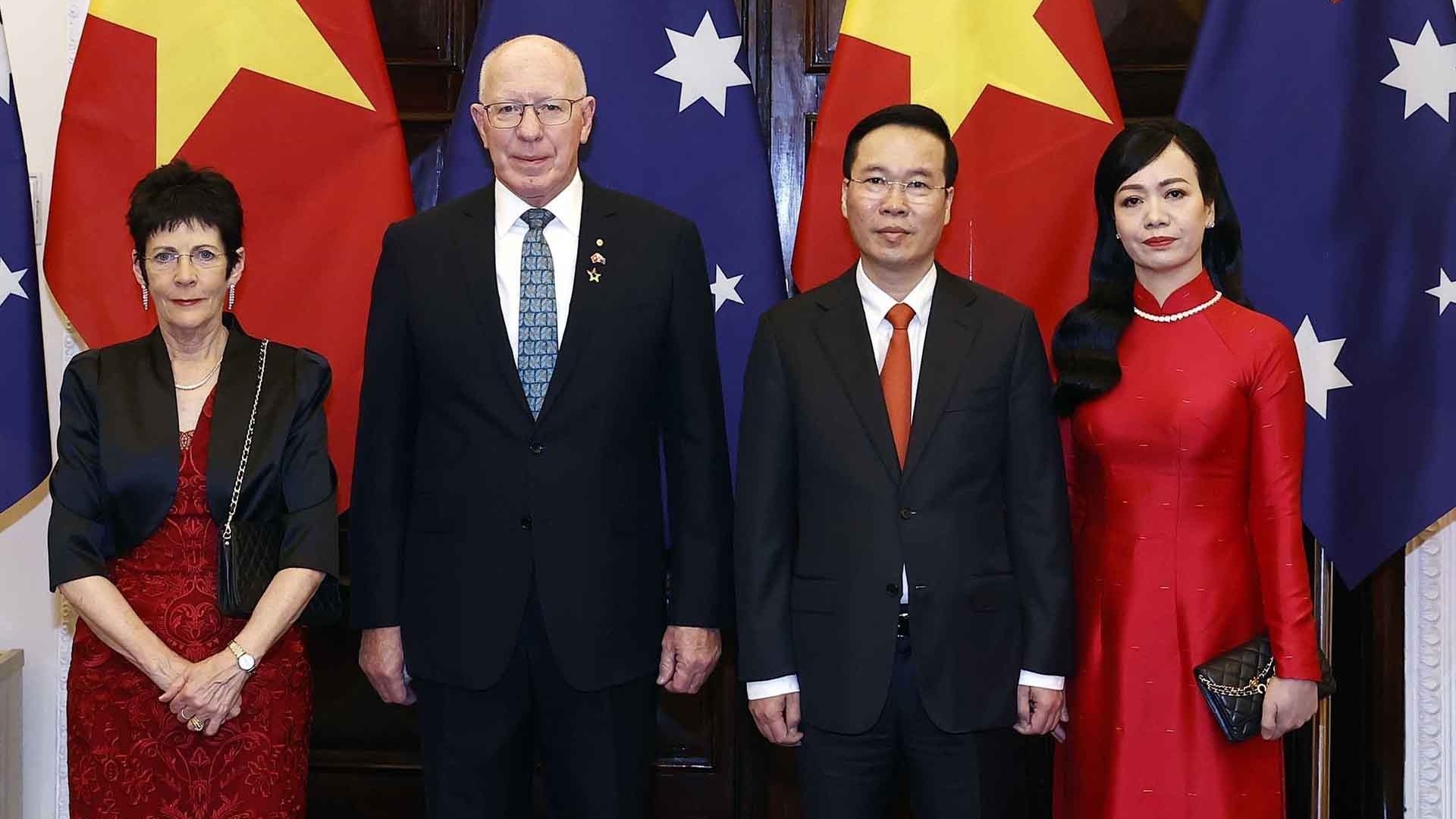 Chủ tịch nước Võ Văn Thưởng và Phu nhân chủ trì chiêu đãi trọng thể Toàn quyền Australia và Phu nhân