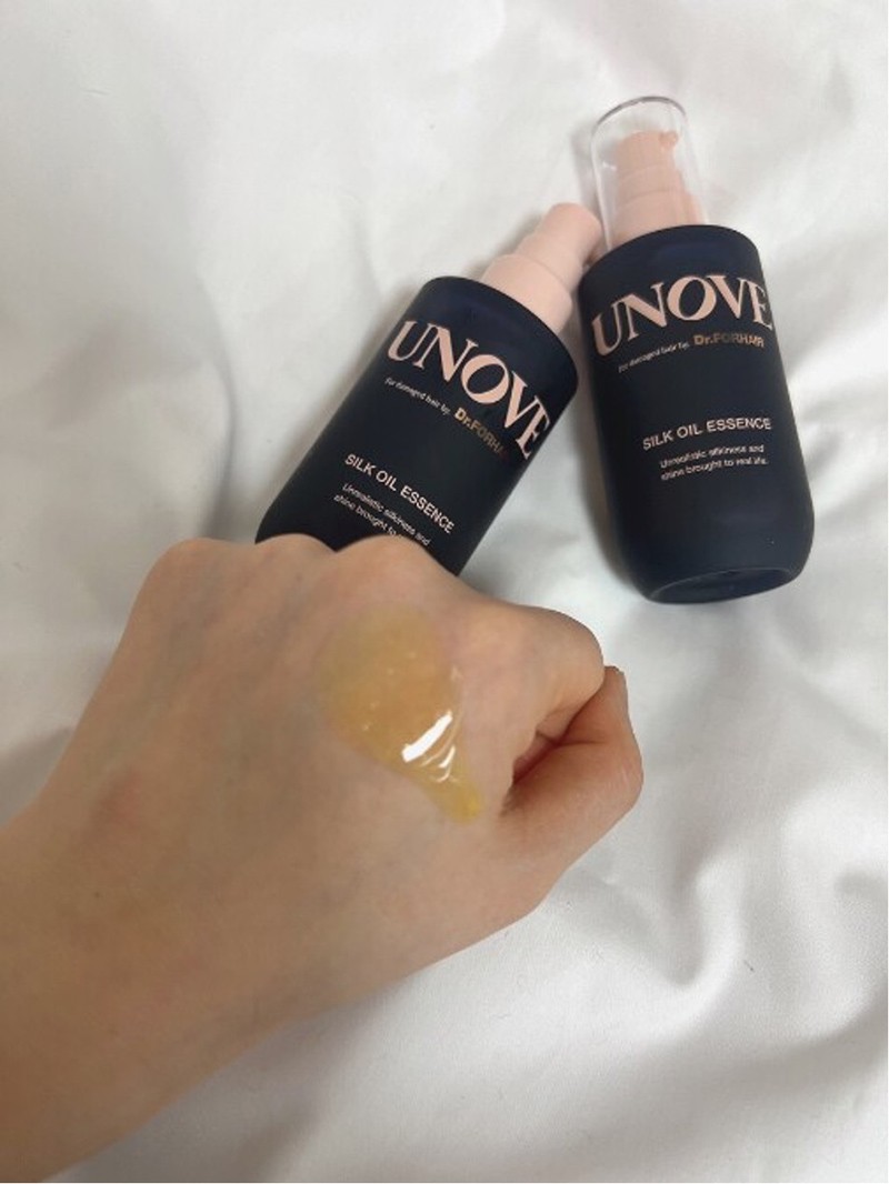 Chất gel vàng trong của UNOVE Silk Oil Essence