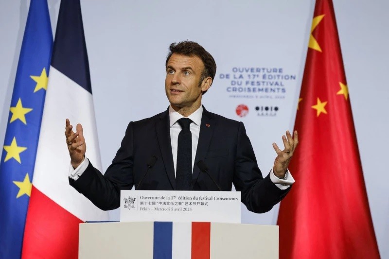 Tổng thống Pháp thăm Trung Quốc: Khẳng định không được tự tách mình khỏi Bắc Kinh. (Nguồn: Getty Images)