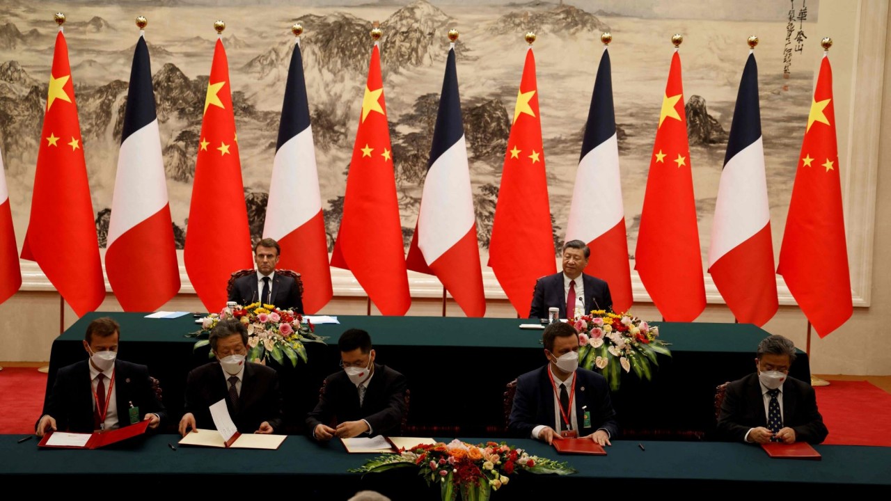 Pháp và Trung Quốc ký kết một số thỏa thuận hợp tác trong lĩnh vực năng lượng, đặc biệt là năng lượng gió và hạt nhân, nhân chuyến thăm Trung Quốc của Tổng thống Pháp Emmanuel Macron. (Nguồn: AFP)