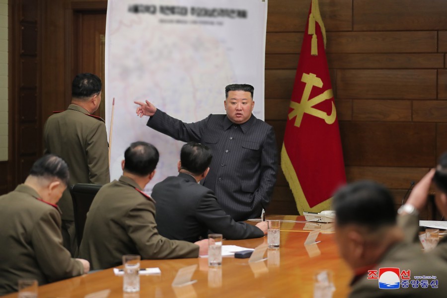 Phớt lờ cuộc gọi từ Hàn Quốc, Chủ tịch Triều Tiên ra lời kêu gọi về răn đe xung đột. (Nguồn: KCNA)