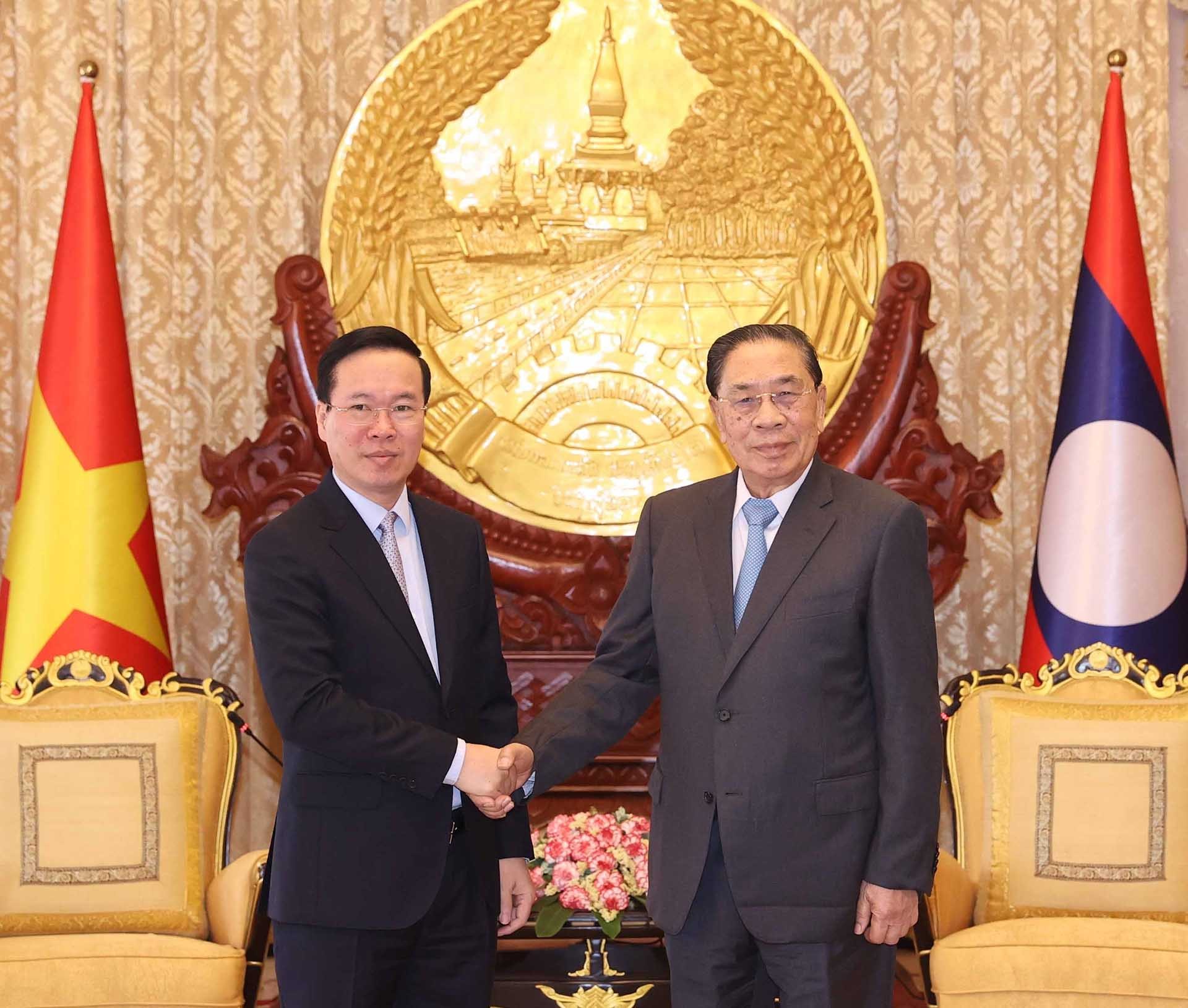 Chủ tịch nước Võ Văn Thưởng thăm nguyên Lãnh đạo Đảng, Nhà nước Lào