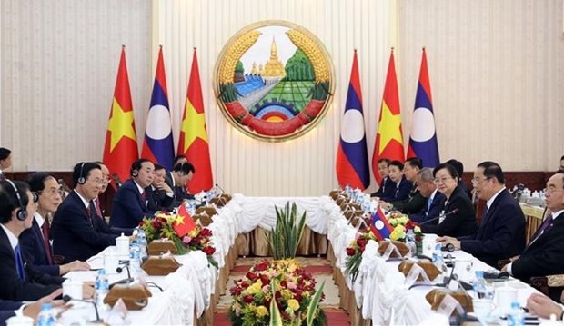 President Vo Van Thuong wraps up two-day official visit to Laos