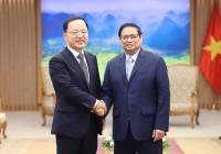 Thủ tướng Phạm Minh Chính tiếp Tổng giám đốc phụ trách tài chính Tập đoàn Samsung