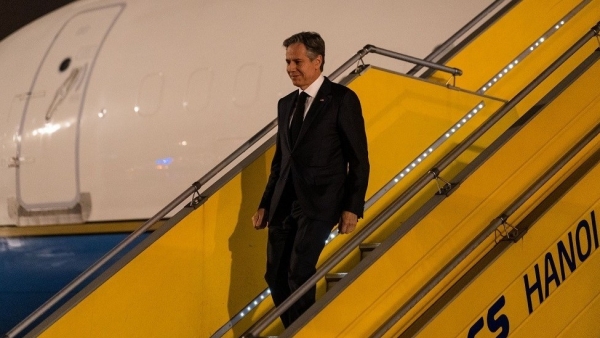 US State Secretary Antony Blinken arrives in Hanoi, starting official visit to Vietnam