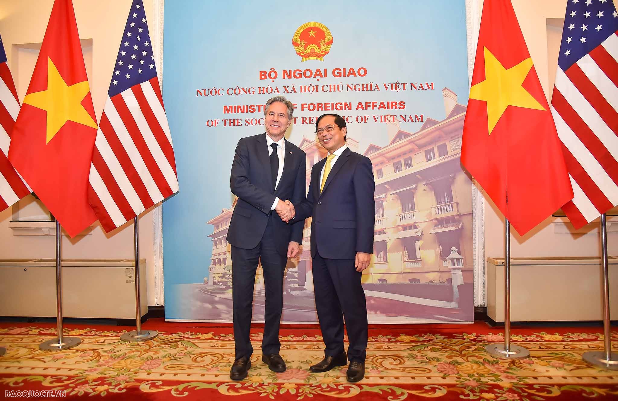 Foreign Minister Bui Thanh Son welcomed US Secretary of State Antony Blinken