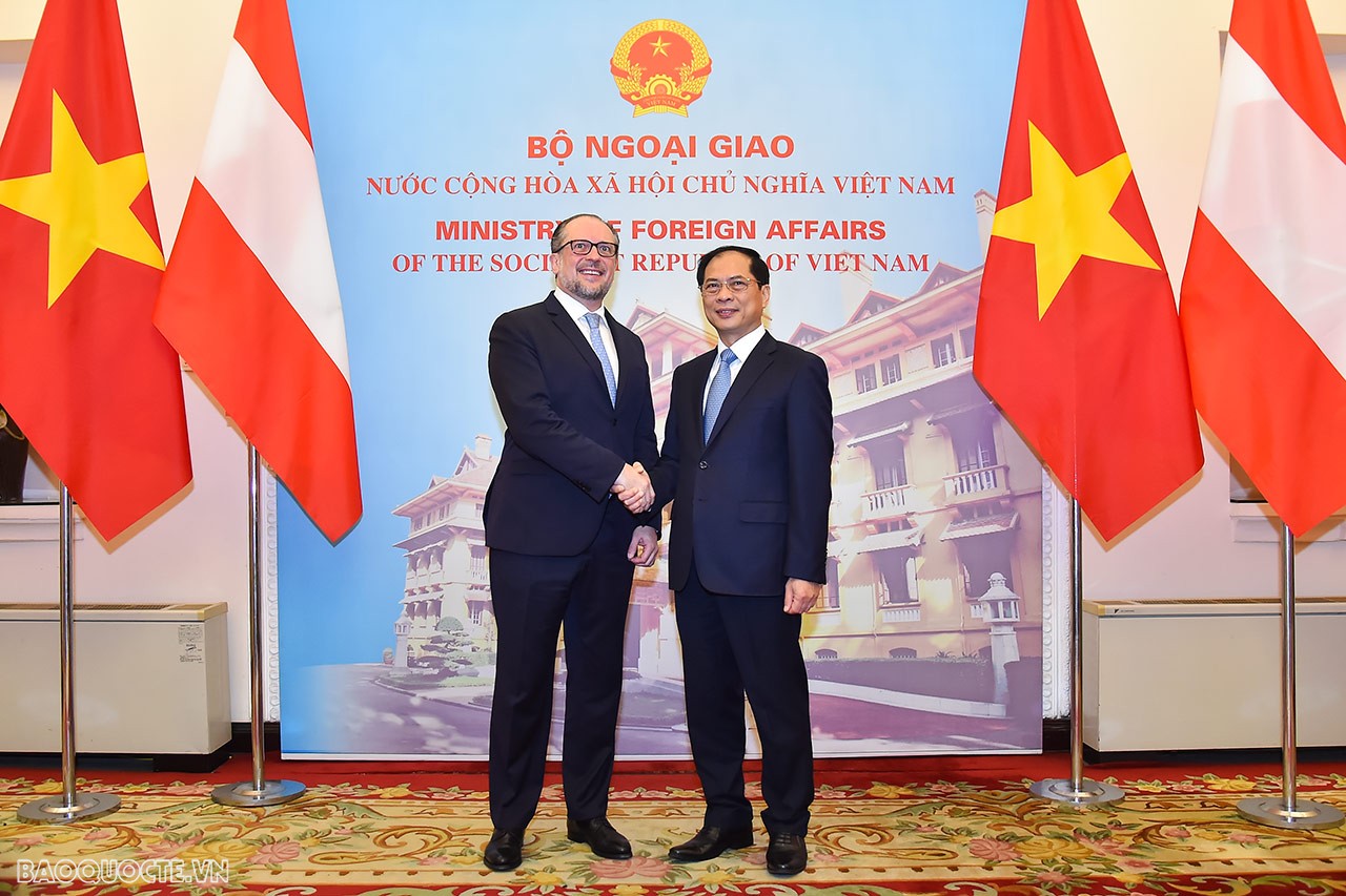 Foreign Minister Bui Thanh Son welcomed Austrian Foreign Minister Alexander Schallenberg Foreign Minister Bui Thanh Son welcomed Austrian Foreign Minister Alexander Schallenberg