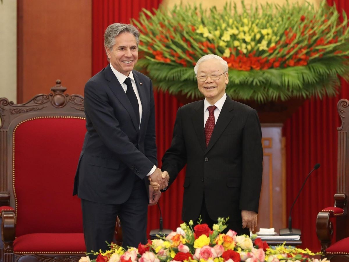 Nhìn lại chuyến thăm Việt Nam đặc biệt ấn tượng của Ngoại trưởng Hoa Kỳ Antony Blinken Nhìn lại chuyến thăm Việt Nam đặc biệt ấn tượng của Ngoại trưởng Hoa Kỳ Antony Blinken