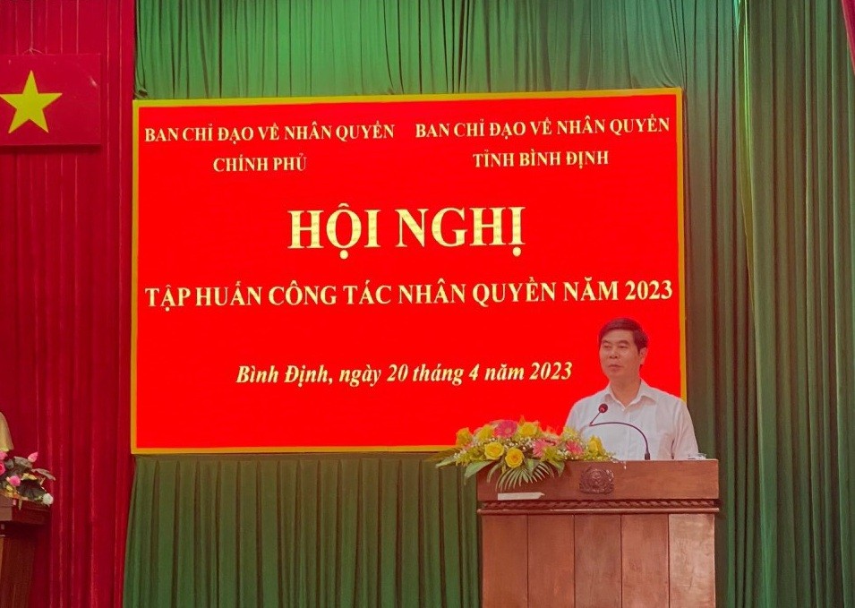 ông Lâm Hải Giang, Phó Chủ tịch UBND tỉnh, Trưởng Ban Chỉ đạo về Nhân quyền tỉnh Bình Định. (Nguồn: BCĐNQ)