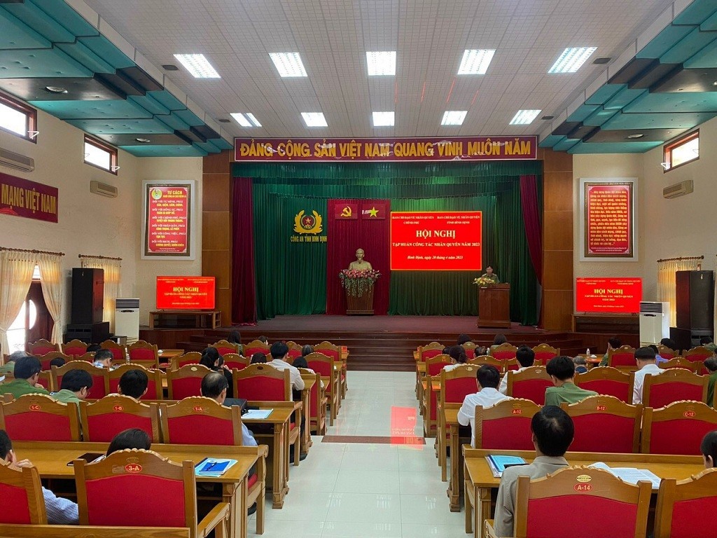 Toàn cảnh Hội nghị tập huấn công tác nhân quyền năm 2023 tại Bình Định. (Nguồn: BCĐNQ)