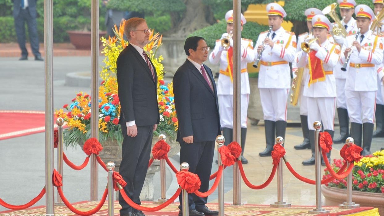 Official welcome ceremony held for Czech Prime Minister