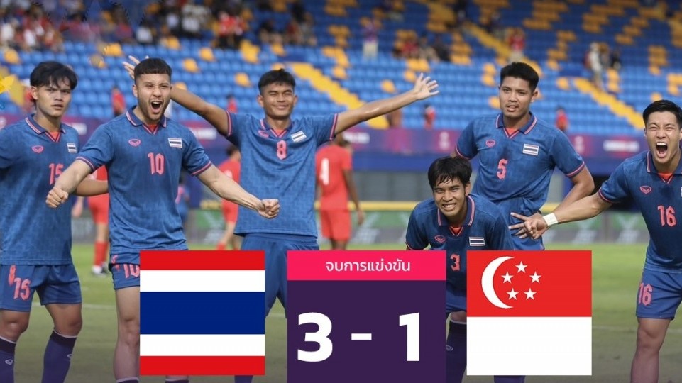 U22 Thái Lan thắng đậm trận ra quân môn bóng đá nam SEA Games 32