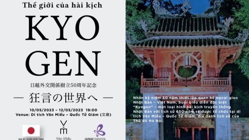 Biểu diễn hài kịch truyền thống Kyogen kỷ niệm 50 năm thiết lập quan hệ ngoại giao Nhật Bản-Việt Nam