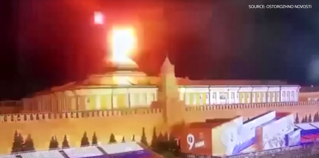 Điện Kremlin bị tấn công bằng 2 máy bay không người lái rạng sáng 3/5. (Nguồn: Reuters)