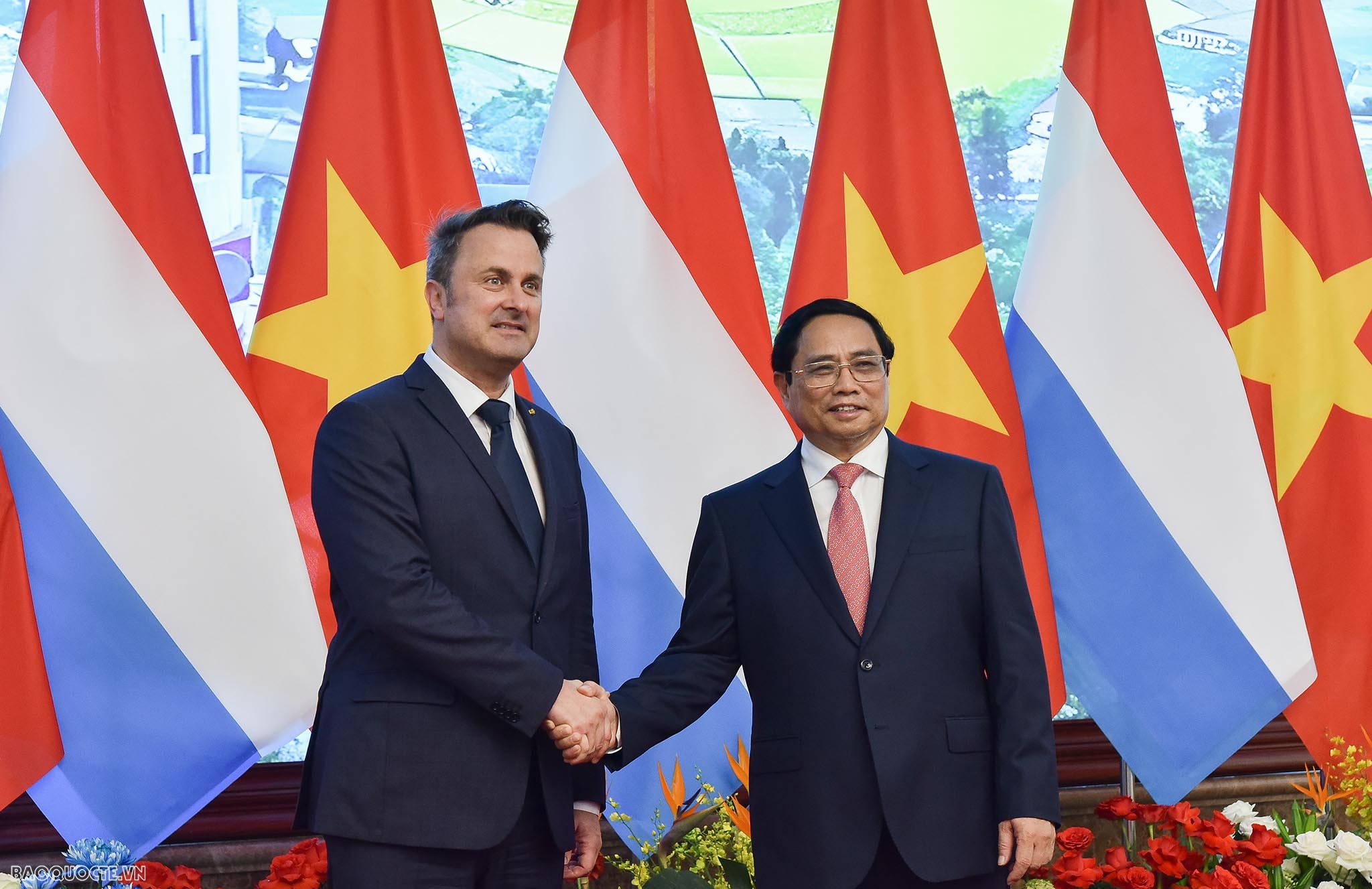 PM Pham Minh Chinh hosts welcome ceremony for Luxembourg’s PM Xavier Bettel