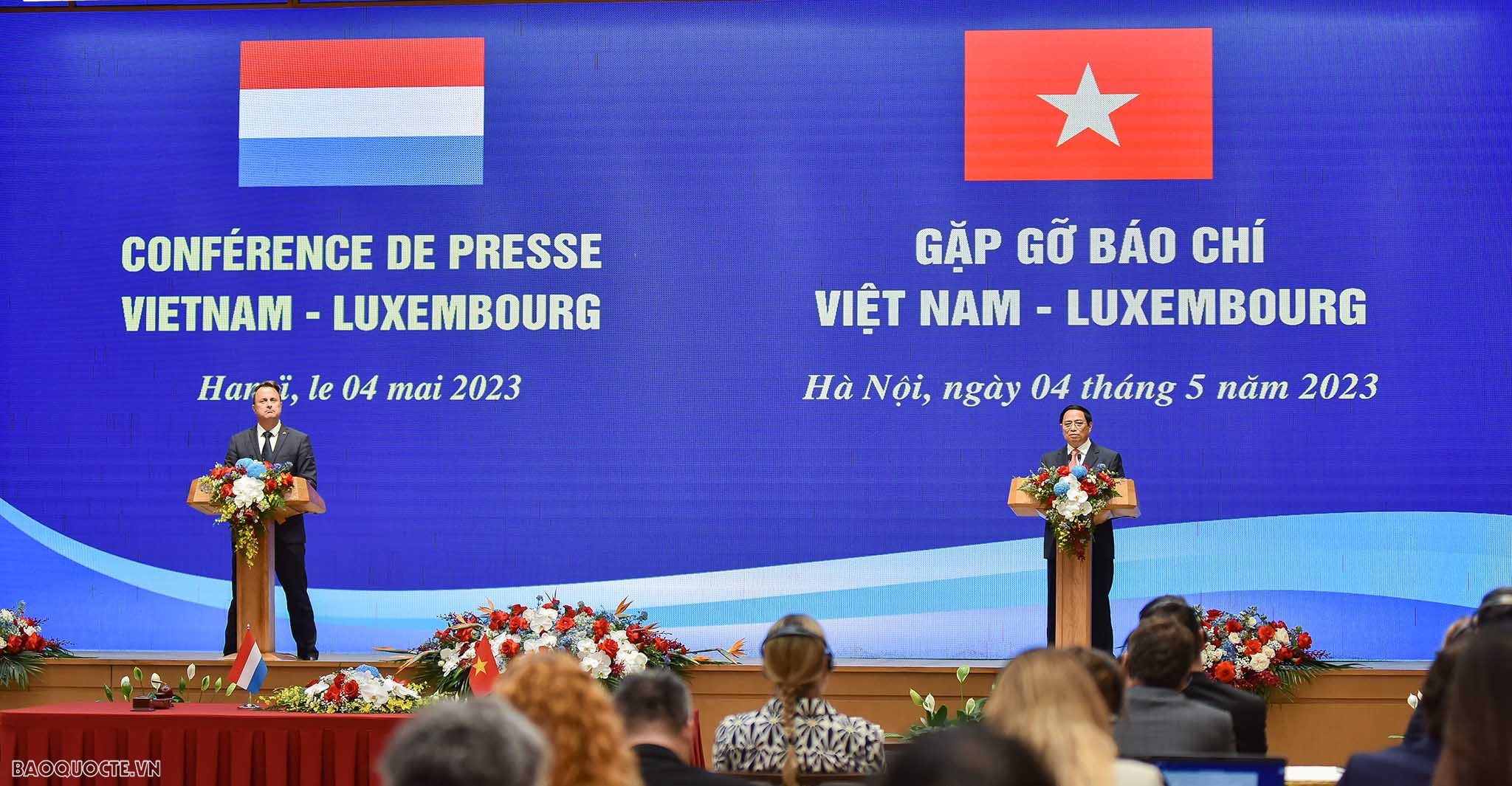 Vietnam and Luxembourg Prime Ministers hold talks in Hanoi