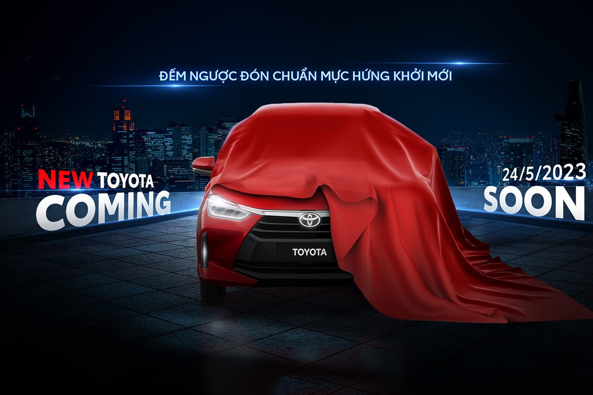Hình ảnh hé lộ sản phẩm mới được cho là Toyota Wigo 2023 sắp ra mắt tại Việt Nam.