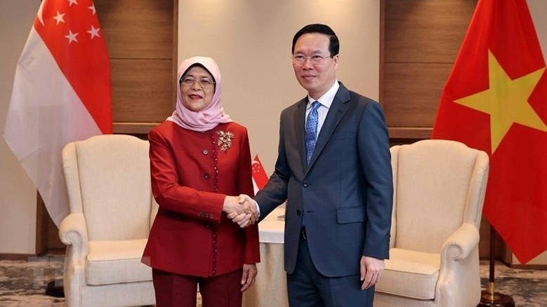 Chủ tịch nước Võ Văn Thưởng tiếp Tổng thống Singapore, nhất trí hợp tác trong lĩnh vực đổi mới sáng tạo, đào tạo cán bộ