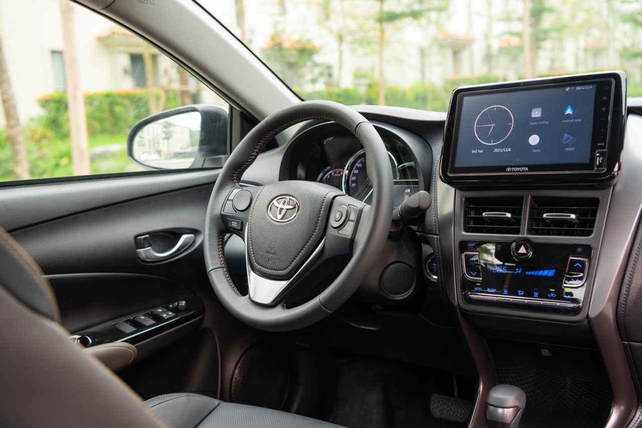 Màn hình giải trí cảm ứng kích thước 9 inch lần đầu tiên xuất hiện trên Toyota Vios 2023, nhưng chỉ dành cho bản G.